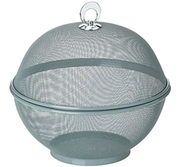 Corbeil à fruit en métal gris