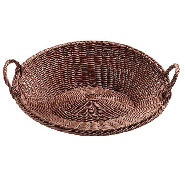Corbeille à fruits ronde avec armature 45x15 cm marron