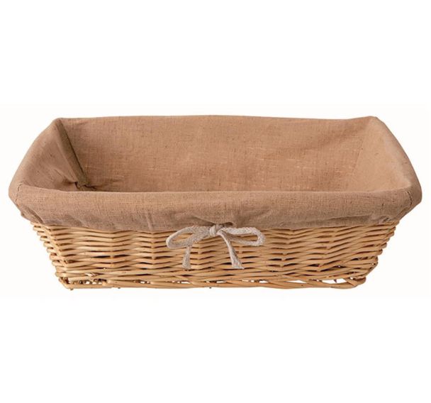Corbeille à pain en tissu/osier
