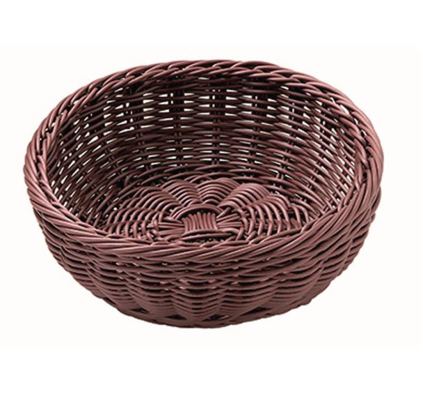 Corbeille à pain ronde en polypropylène chocolat