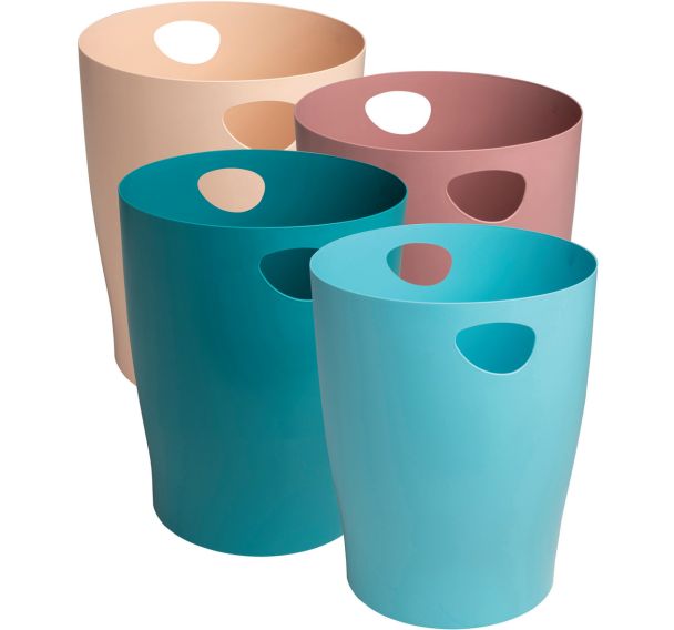Corbeille à papier assorti Ecobin Skandi - Lot de 8 - Exacompta