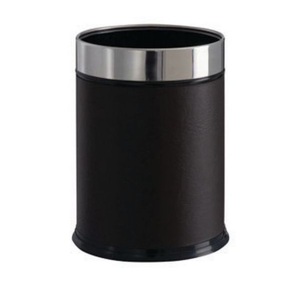 Corbeille à papier cylindrique - Acier - 13 L