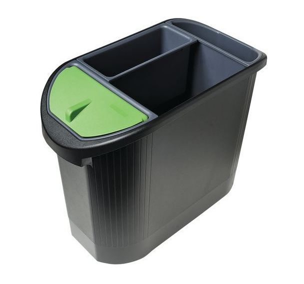 Corbeille à papier papier écologic noir-anthracite