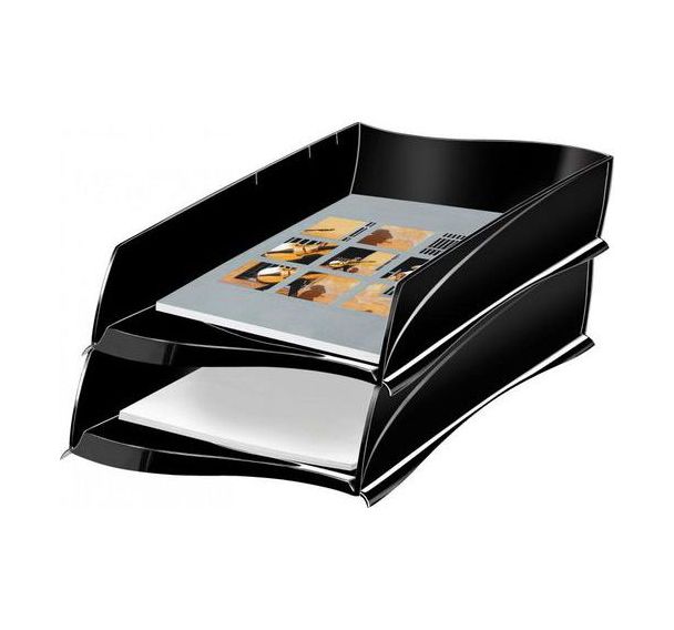 Corbeille courrier noire (ensemble de 10)