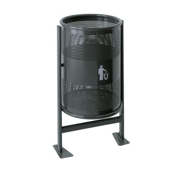Corbeille d'extérieur sur support - 60 L et 80 L