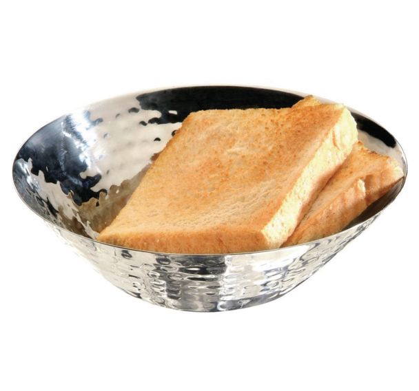 Corbeille martelée 16x5 cm en inox