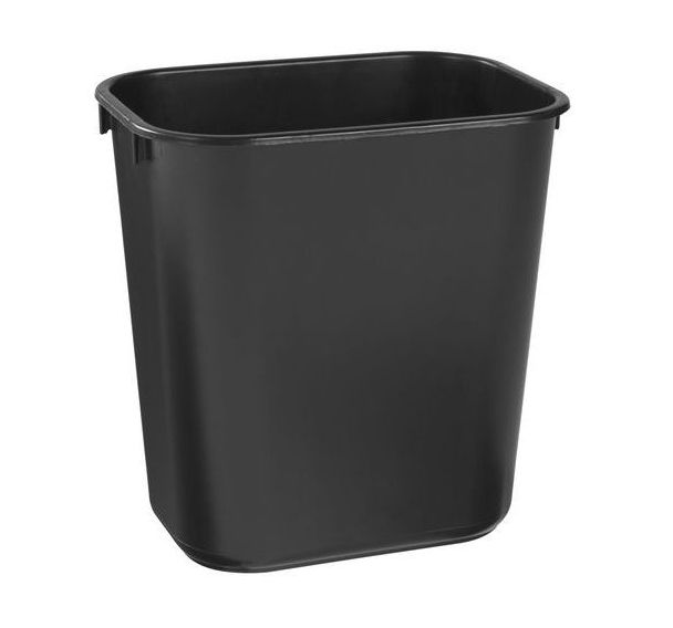 Corbeille petite rectangulaire noire - 13L - Rubbermaid