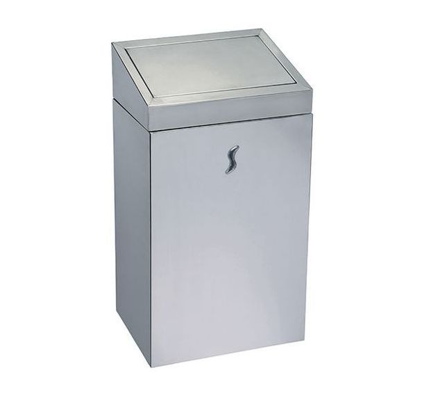 Corbeille push inox brossé - 25 L