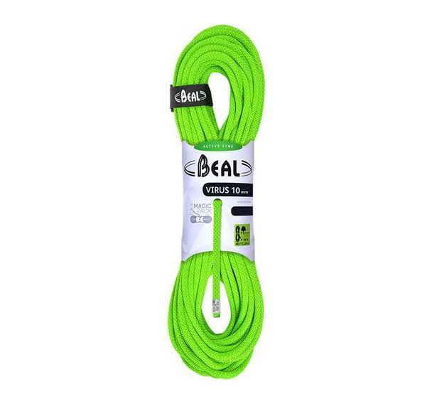 Corde Escalade - Beal - Virus vert - diamètre 10mm