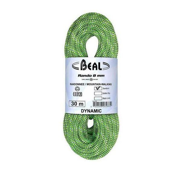 Corde Randonnée Beal Rando diamètre 8mm Vert