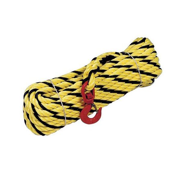 Corde à poulie polypropylène jaune et noir - Mondelin