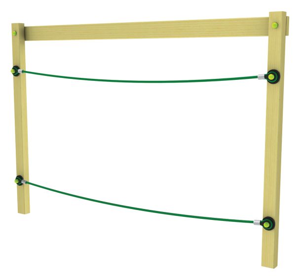Corde d'équilibre bois scellement direct
