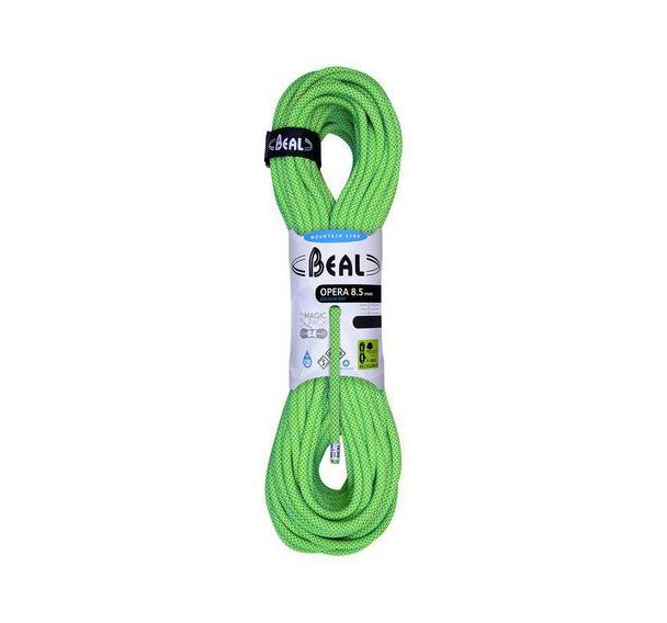 Corde d'escalade Beal Opera Ø 8,5mm et de longueur 200m Vert