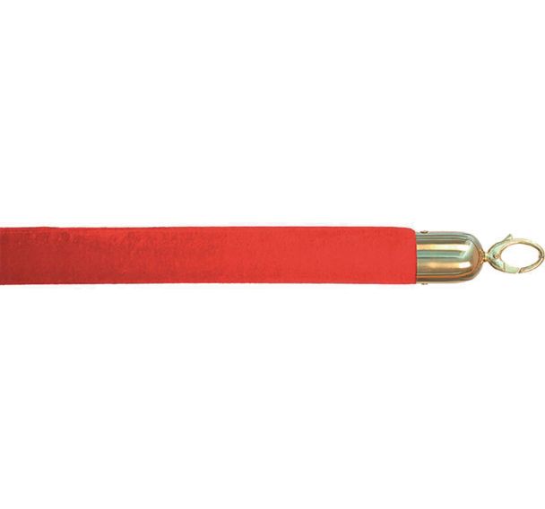 Corde velour en inox 150 cm rouge et doré