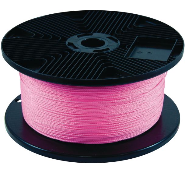 Cordeau tressé sur flasque polypropylène Rose fluo - 1000m