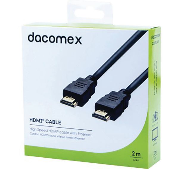 Câble HDMI haute vitesse avec Ethernet - 2 m DACOMEX