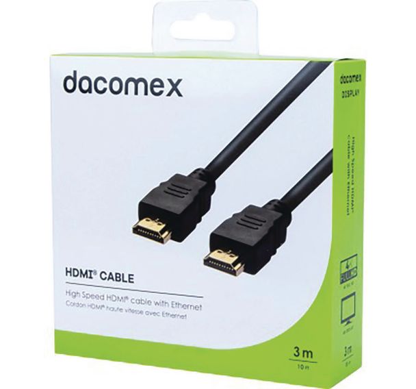 Câble HDMI haute vitesse avec Ethernet - 3 m DACOMEX