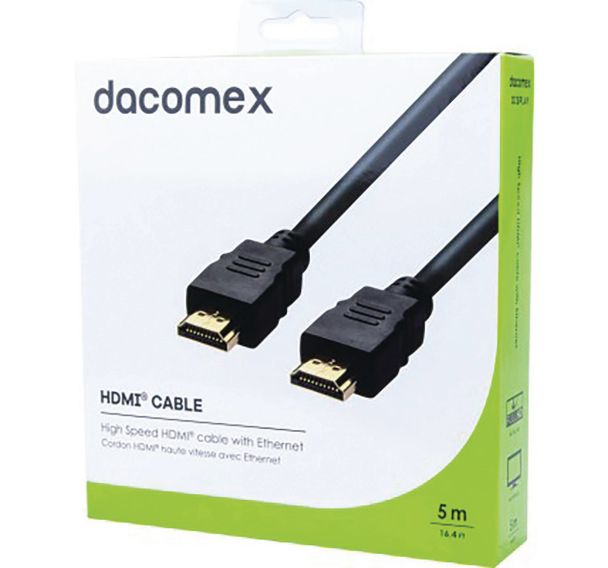 Câble HDMI haute vitesse avec Ethernet - 5 m DACOMEX