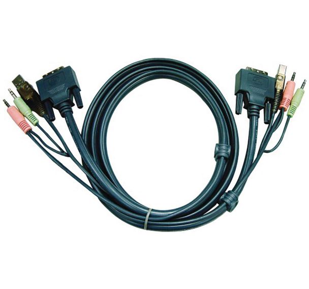 Cordon KVM DVI/USB/Audio - 1,80M ATEN
