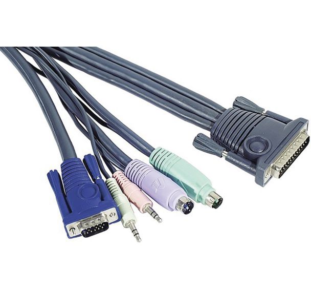 Cordon KVM VGA/PS2 et audio - 1.80m ATEN