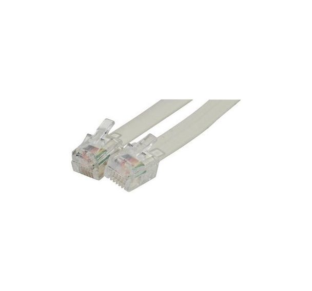 Cordon RJ12 -  Coloris: Ivoire