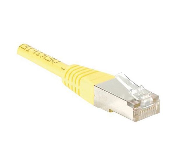 Cordon RJ45 Budget catégorie 5e F/UTP jaune - 0,15 m