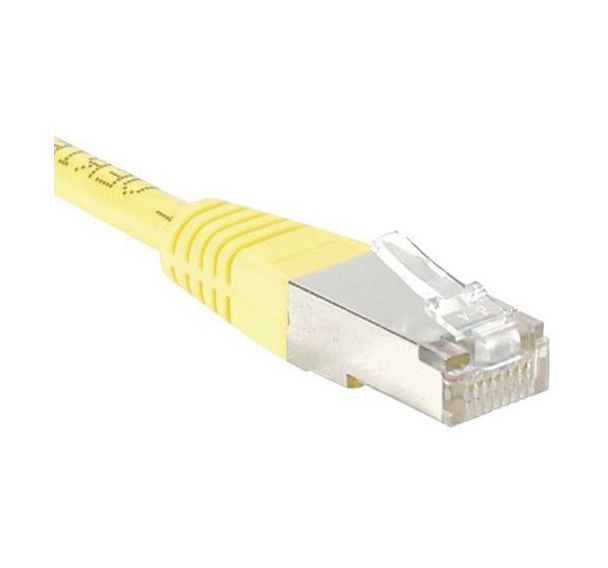 Cordon RJ45 Budget catégorie 5e F/UTP jaune - 0,5 m