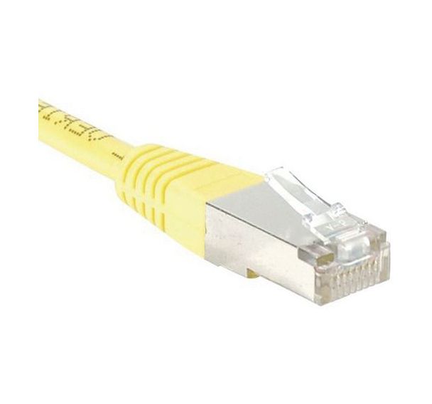 Cordon RJ45 Budget catégorie 5e F/UTP jaune - 1 m
