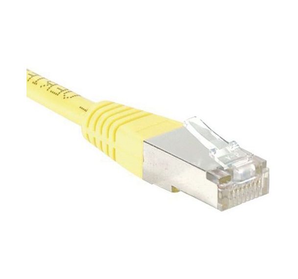 Cordon RJ45 Budget catégorie 5e F/UTP jaune - 3 m