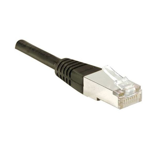Cordon RJ45 Budget catégorie 5e F/UTP noir - 0,15 m