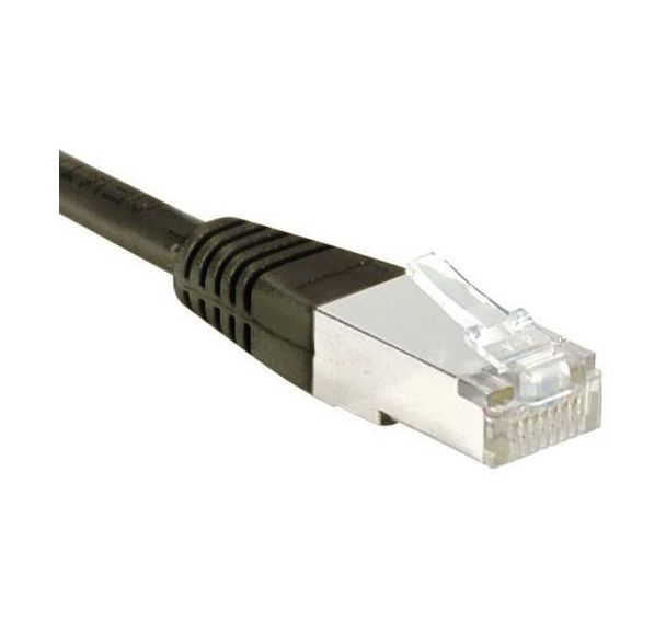 Cordon RJ45 Budget catégorie 5e F/UTP noir - 0,5 m