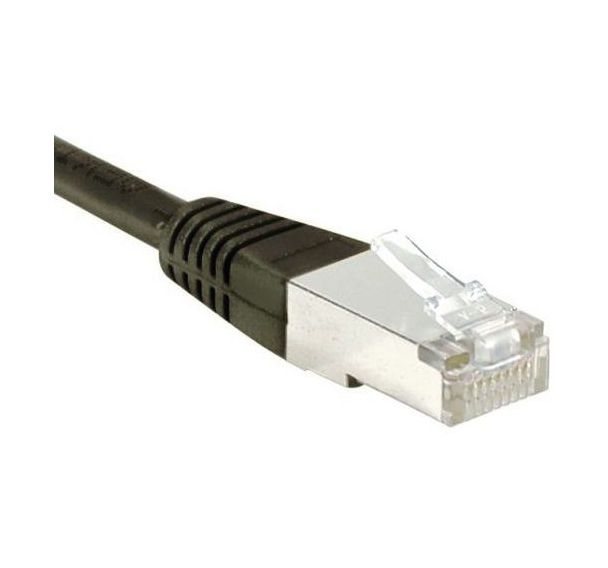 Cordon RJ45 Budget catégorie 5e F/UTP noir - 1 m