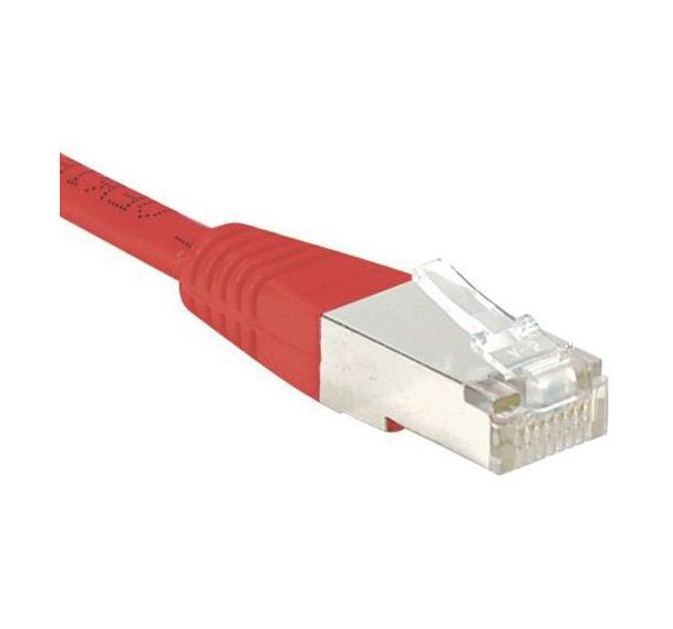 Cordon RJ45 Budget catégorie 5e F/UTP rouge - 1 m