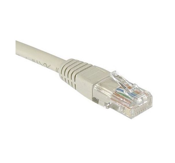 Cordon RJ45 Budget catégorie 5e U/UTP gris - 0,5 m