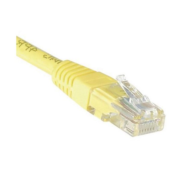 Cordon RJ45 Budget catégorie 5e U/UTP jaune - 0,5 m