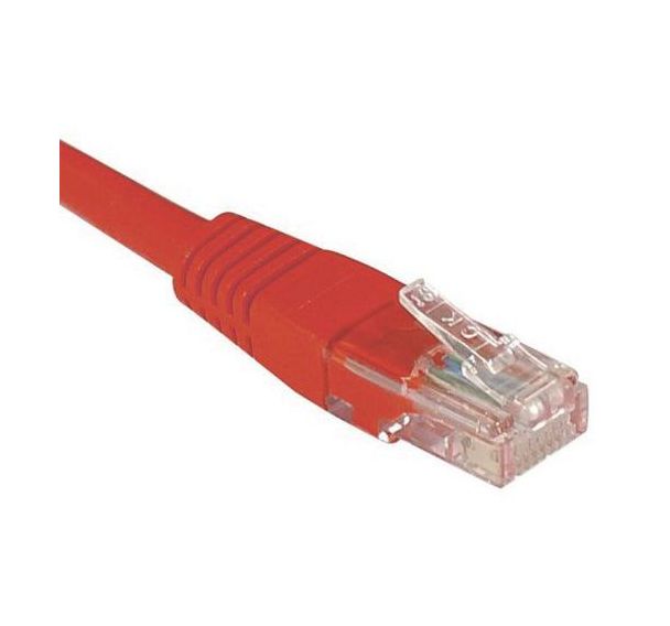 Cordon RJ45 Budget catégorie 5e U/UTP rouge - 1 m