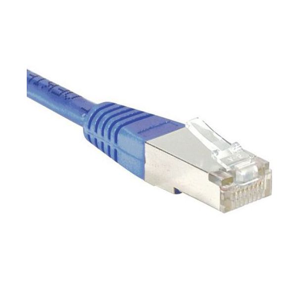 Cordon RJ45 Budget catégorie 6 F/UTP bleu - 0,5 m