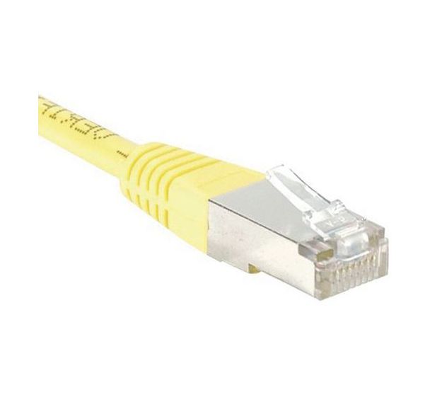 Cordon RJ45 Budget catégorie 6 F/UTP jaune - 0,5 m