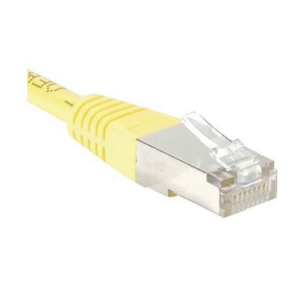 Cordon RJ45 Budget catégorie 6 F/UTP jaune - 25 m