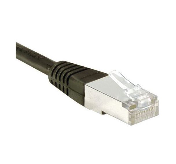 Cordon RJ45 Budget catégorie 6 F/UTP noir - 25 m