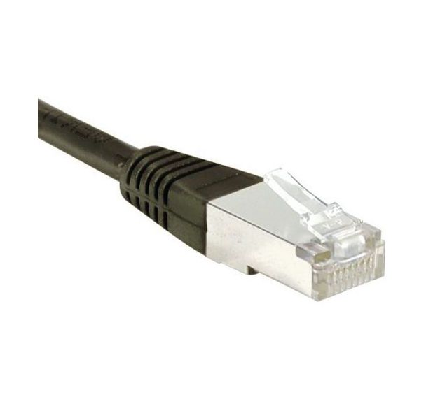 Cordon RJ45 Budget catégorie 6 F/UTP noir - 50 m