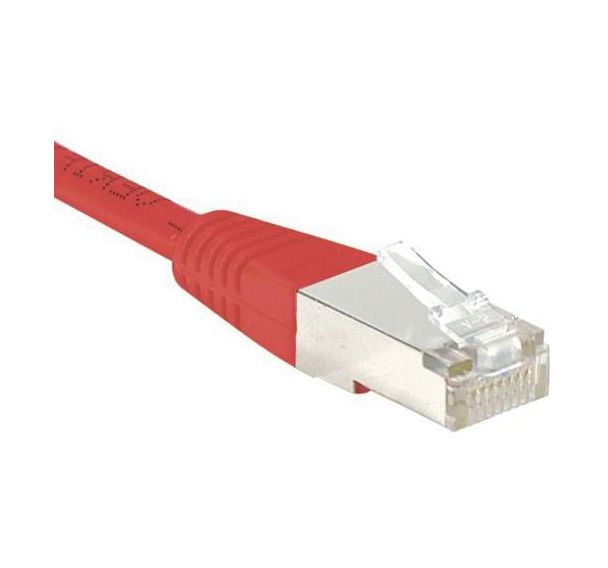 Cordon RJ45 Budget catégorie 6 F/UTP rouge - 10 m