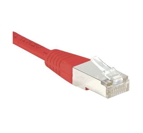 Cordon RJ45 Budget catégorie 6 F/UTP rouge - 15 m