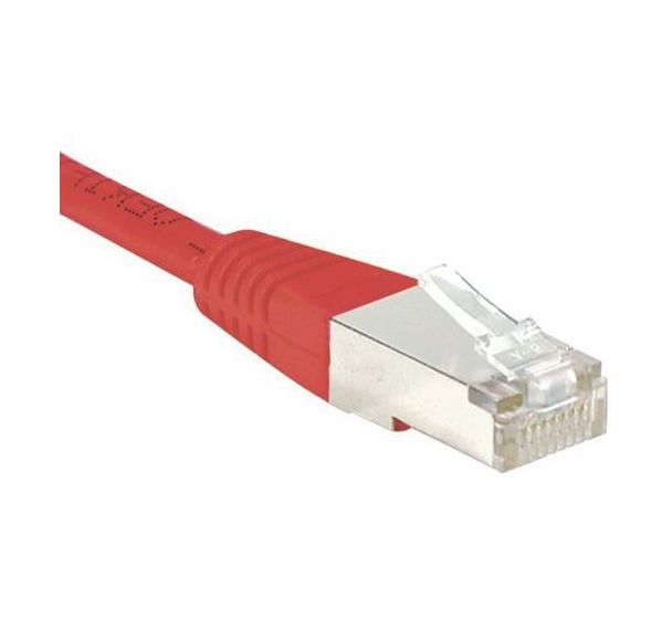 Cordon RJ45 Budget catégorie 6 F/UTP rouge - 1 m