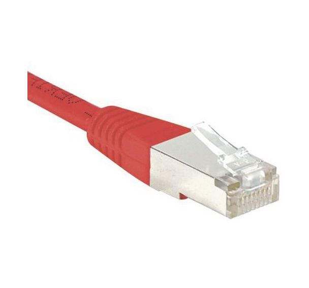 Cordon RJ45 Budget catégorie 6 F/UTP rouge - 7 m