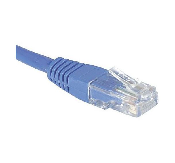 Cordon RJ45 Budget catégorie 6 U/UTP bleu - 0,5 m