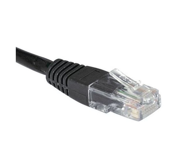 Cordon RJ45 Budget catégorie 6 U/UTP noir - 0,5 m