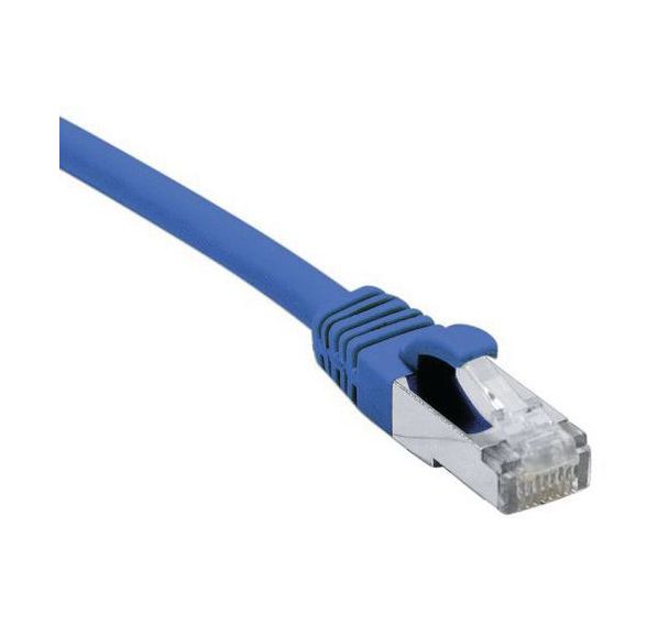 Cordon RJ45 Budget sur câble catégorie 7 S/FTPLSOH bleu 1,5m