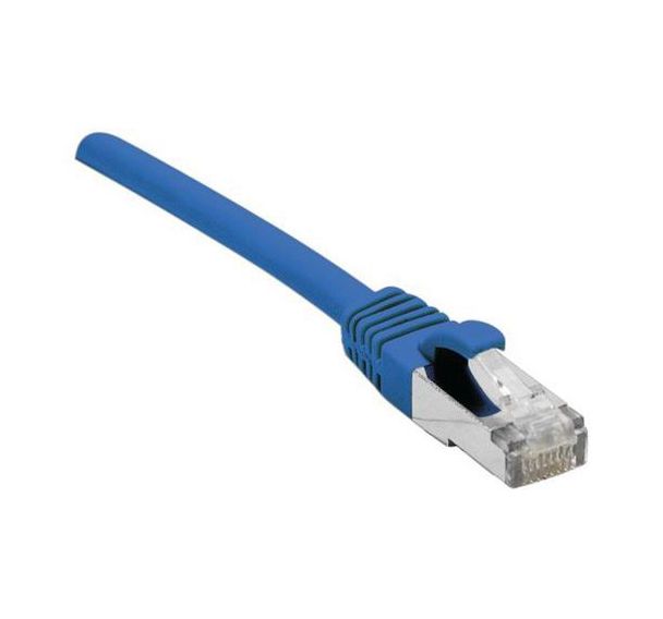 Cordon RJ45 Budget sur câble catégorie 7 S/FTP LSOH bleu 1m