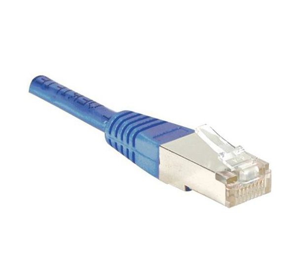 Cordon RJ45 budget catégorie 5e F/UTP bleu - 0,15 m